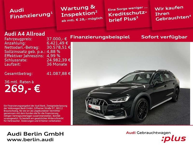 Mythosschwarz metallic Gebraucht 2022 Audi A4 Allroad Ambiente Kombi | 37.000 € (Fairer Preis) - Bild 1/3