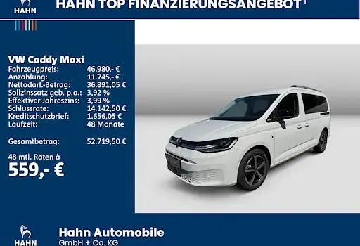 Neu VW Caddy Maxi 122 PS (89 kW) 2026 Weiß Van / Kleinbus