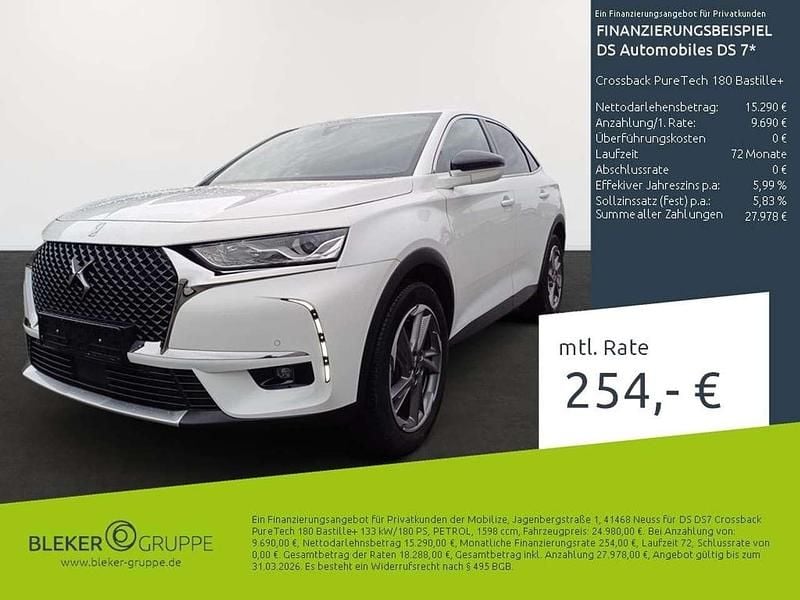 Polar weiß Gebraucht 2022 DS Automobiles DS7 Crossback Bastille Plus SUV | 24.980 € (Fairer Preis) - Bild 1/3