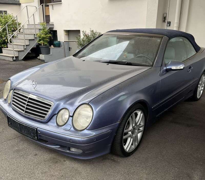 Violett Gebraucht 2000 Mercedes CLK230 Avantgarde Cabrio | 3.900 € (Superpreis) - Bild 1/4