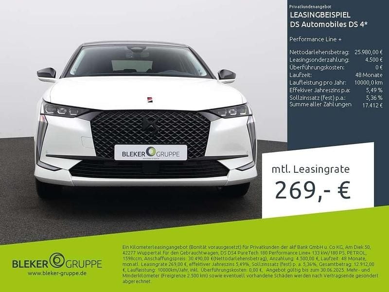 Weiss Gebraucht 2023 DS Automobiles DS4 Performance Line Plus Limousine | 22.770 € (Guter Preis) - Bild 1/4