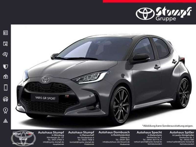 Storm grey / schwarz Neu 2025 Toyota Yaris Hybrid Sport Kleinwagen | 34.890 € - Bild 1/1