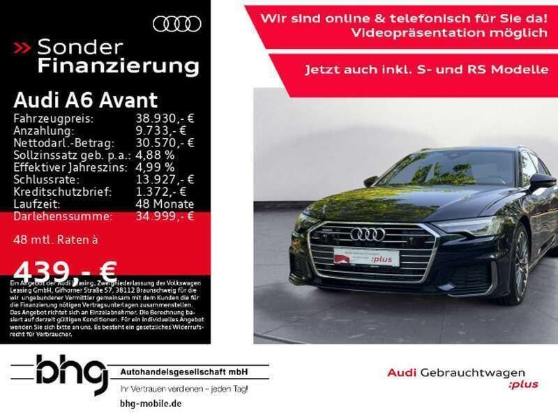 Firmamentblau metallic Gebraucht 2021 Audi A6 S-Line Kombi | 37.860 € (Fairer Preis) - Bild 1/2