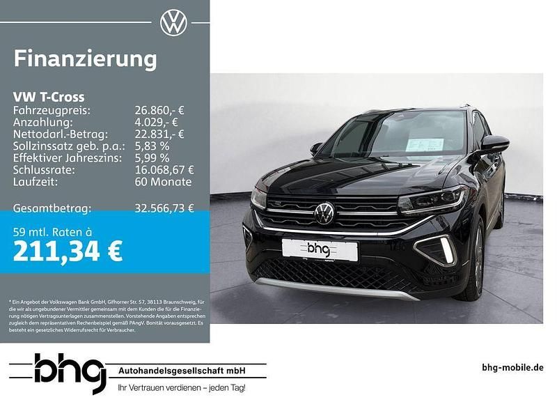 Schwarz Gebraucht 2024 VW T-Cross R-line SUV | 26.860 € (Fairer Preis) - Bild 1/4
