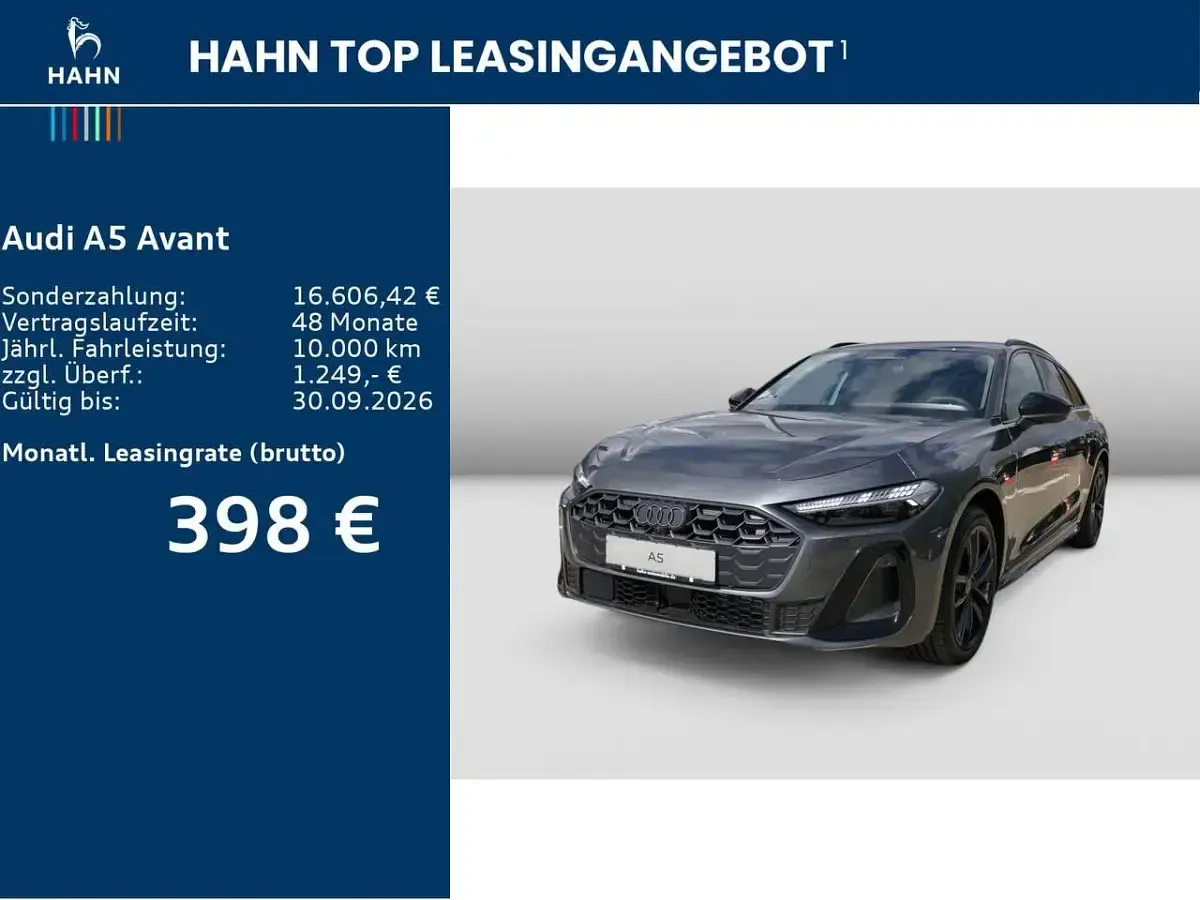 Neu Audi A5 Sport 299 PS (219 kW) 2026 Schwarz Kombi
