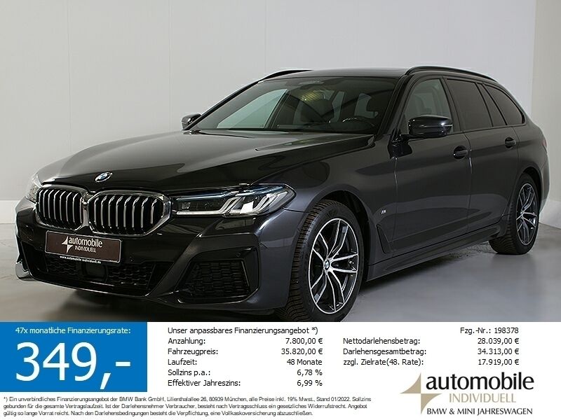 Sophistograu brillanteff. met. Gebraucht 2021 BMW 520 M Sport Kombi | 35.820 € (Teuer) - Bild 1/4