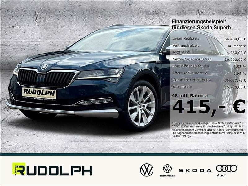 Blau Gebraucht 2022 Skoda Superb Scout 4x4 Kombi | 34.480 € (Etwas zu teuer) - Bild 1/4