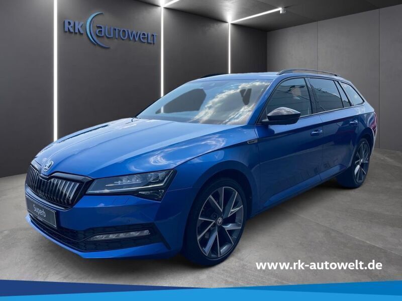 Blau Gebraucht 2021 Skoda Superb SportLine Kombi | 25.980 € (Fairer Preis) - Bild 1/4