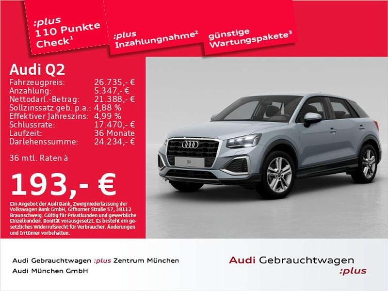 Pfeilgrau perleffekt Gebraucht 2023 Audi Q2 Advanced Plus SUV | 26.735 € (Guter Preis) - Bild 1/2