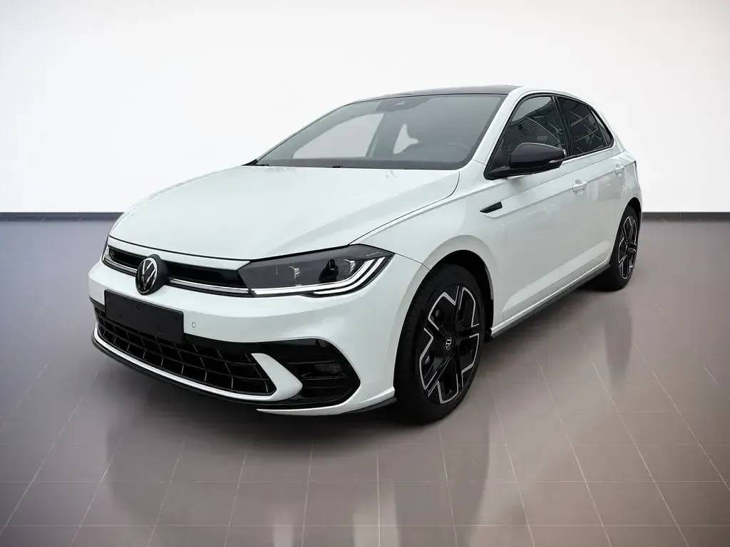Neu VW Polo R-line 95 PS (69 kW) 2025 Pure white uni / schwarz uni Kleinwagen