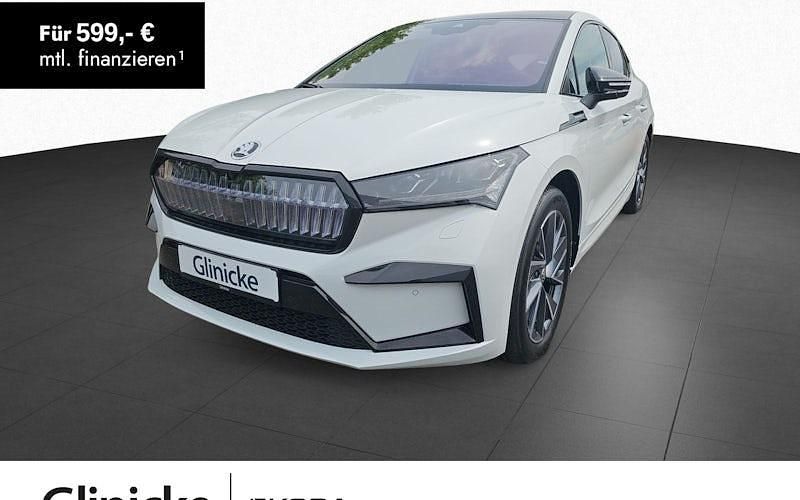 Weiß Gebraucht 2024 Skoda Enyaq iV SportLine SUV | 42.990 € - Bild 1/4