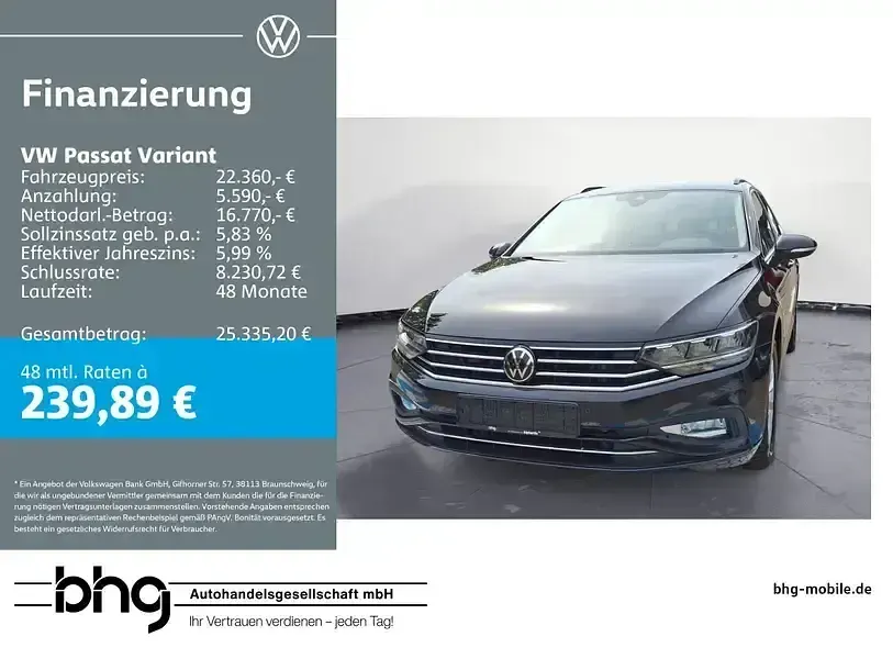 Gebraucht VW Passat Business 150 PS (110 kW) 2022 Kombi