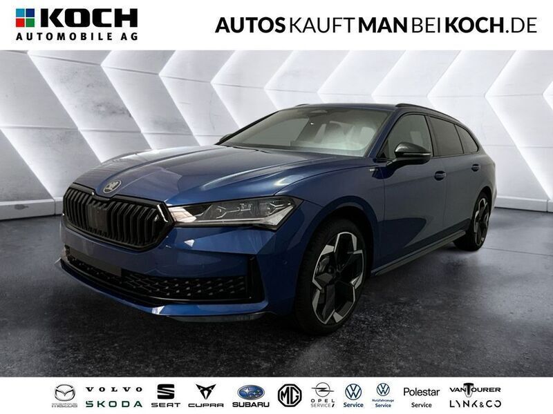 Atlantikblau Neu 2025 Skoda Superb SportLine Kombi | 59.900 € - Bild 1/4