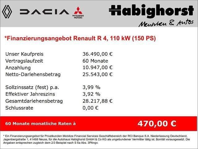 Neu Renault 4 E-Tech Komfort 110 kW (150 PS) 2025 Metallic SUV