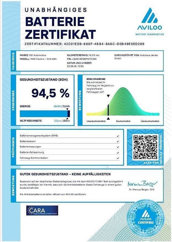 Gebraucht MG MG4 EV 125 kW (170 PS) 2023 Weiß Kleinwagen