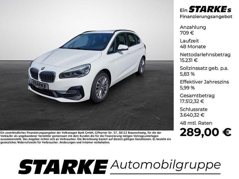Weiß Gebraucht 2019 BMW 216 Active Tourer Luxury Line Van / Kleinbus | 15.940 € (Superpreis) - Bild 1/4