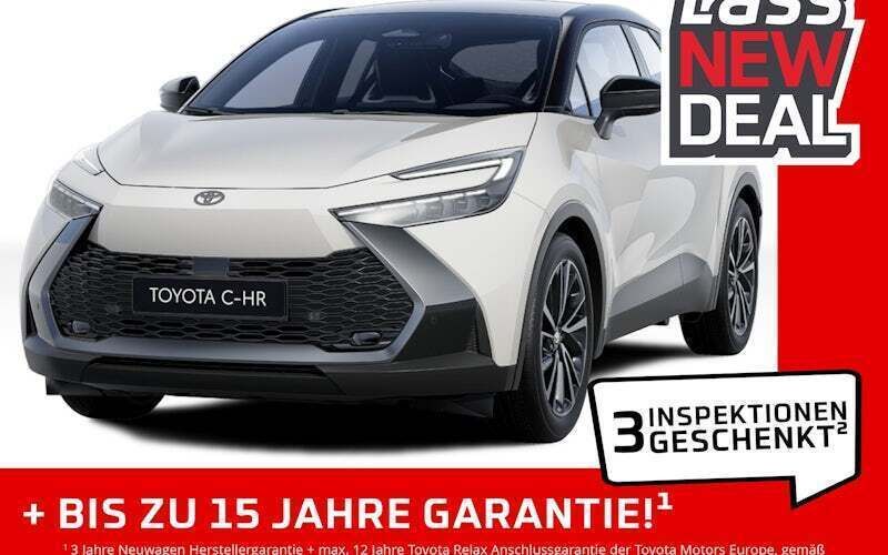 2mq schneeweiß/ dach schwarz Neu 2025 Toyota C-HR Lounge SUV | 38.817 € (Fairer Preis) - Bild 1/4