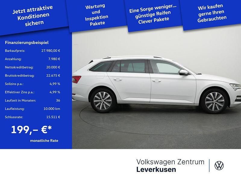Gebraucht Skoda Superb Style 150 PS (110 kW) 2023 Weiss / moonweiß perleffekt (metallic) Kombi