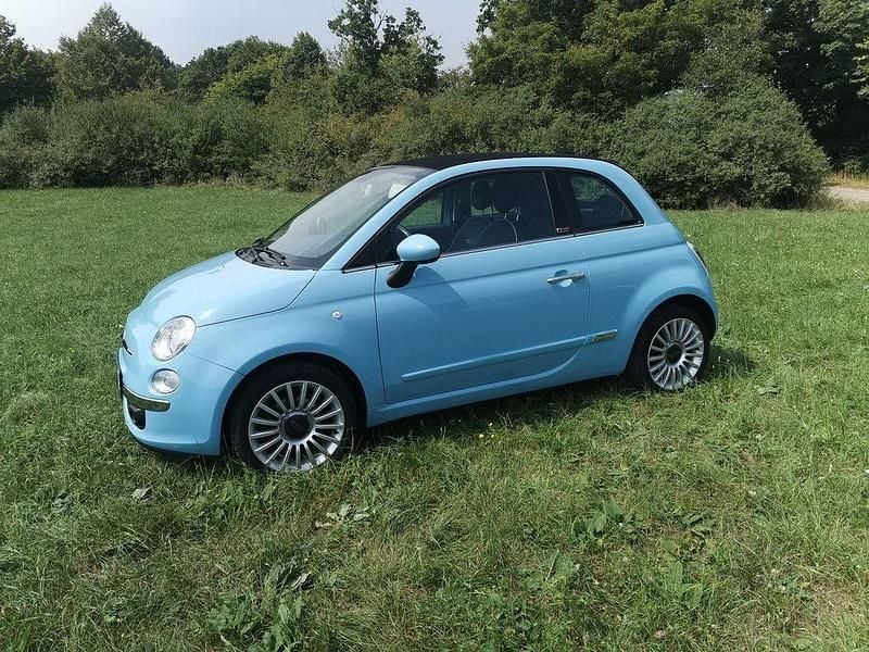Blau Gebraucht 2015 Fiat 500C Lounge Cabrio | 7.200 € (Superpreis) - Bild 1/4