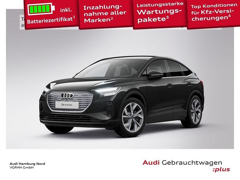 0e mythosschwarz metallic Gebraucht 2025 Audi Q4 Sportback e-tron S-Line SUV | 46.870 € - Bild 1/3