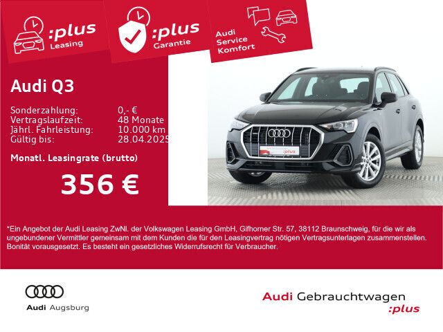 Mythosschwarz metallic Gebraucht 2024 Audi Q3 S-Line SUV | 40.810 € (Guter Preis) - Bild 1/4