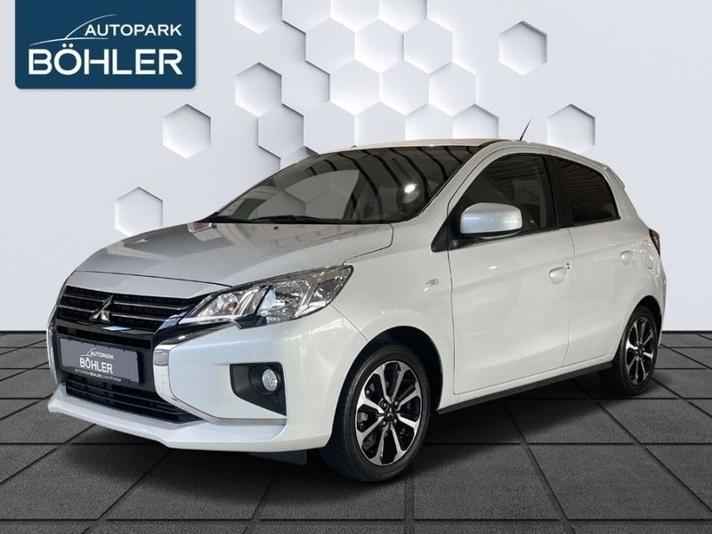Weiss Gebraucht 2021 Mitsubishi Space Star Spirit+ Kleinwagen | 10.900 € (Fairer Preis) - Bild 1/4