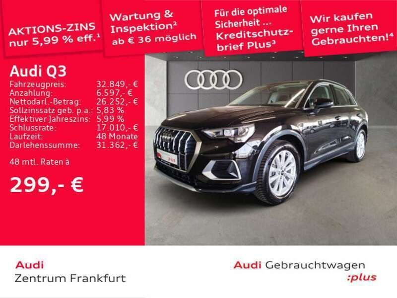 Mythosschwarz metallic Gebraucht 2023 Audi Q3 Advanced Plus SUV | 33.850 € (Guter Preis) - Bild 1/2