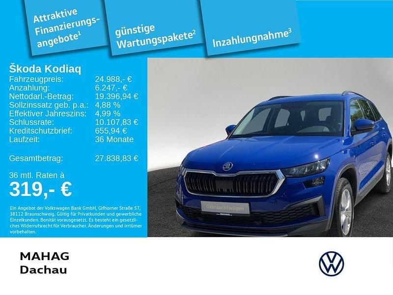 Blau Gebraucht 2023 Skoda Kodiaq Ambition SUV | 24.988 € (Superpreis) - Bild 1/3