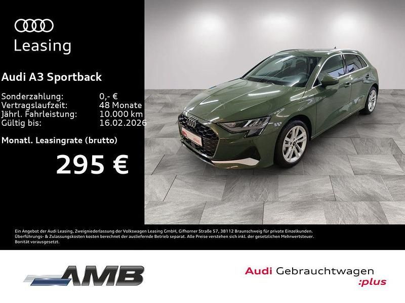 Distriktgrün metallic Gebraucht 2025 Audi A3 Advanced Plus Limousine | 32.480 € (Guter Preis) - Bild 1/3