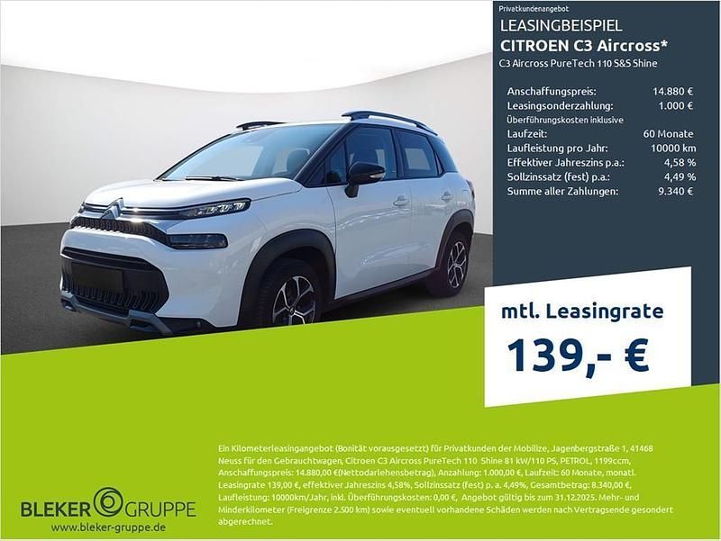 Weiß Gebraucht 2023 Citroën C3 Aircross PureTech SUV | 13.380 € (Guter Preis) - Bild 1/3