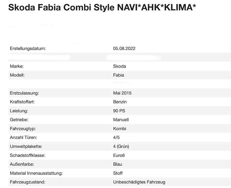 Gebraucht Skoda Fabia 90 PS (66 kW) 2015 Blau Kombi