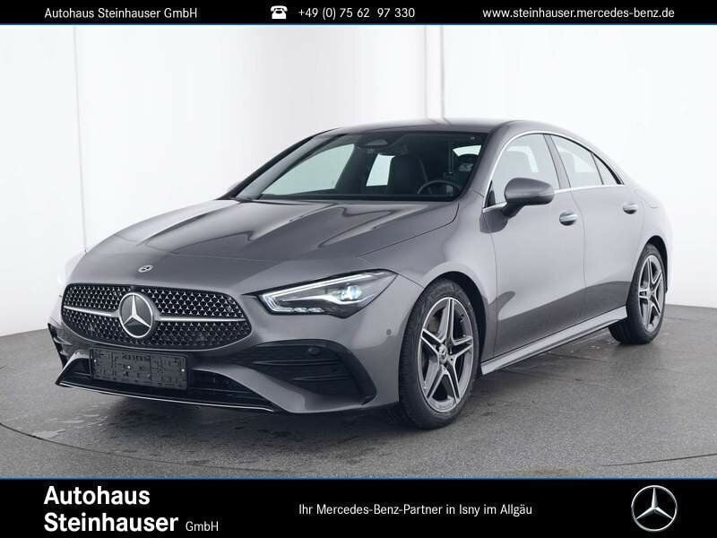 lack mountaingrau Gebraucht 2024 Mercedes CLA200 AMG line Coupé | 35.900 € (Guter Preis) - Bild 1/4