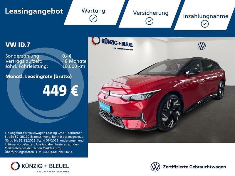 Rot Gebraucht 2024 VW ID.7 GTX Limousine | 55.290 € (Teuer) - Bild 1/4