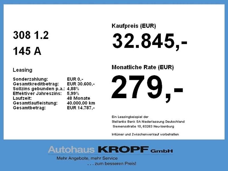 Neu Peugeot 308 145 PS (106 kW) 2026 Lagoa blau Limousine