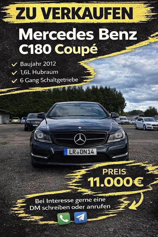 Grau Gebraucht 2012 Mercedes C180 Coupé | 11.000 € - Bild 1/4