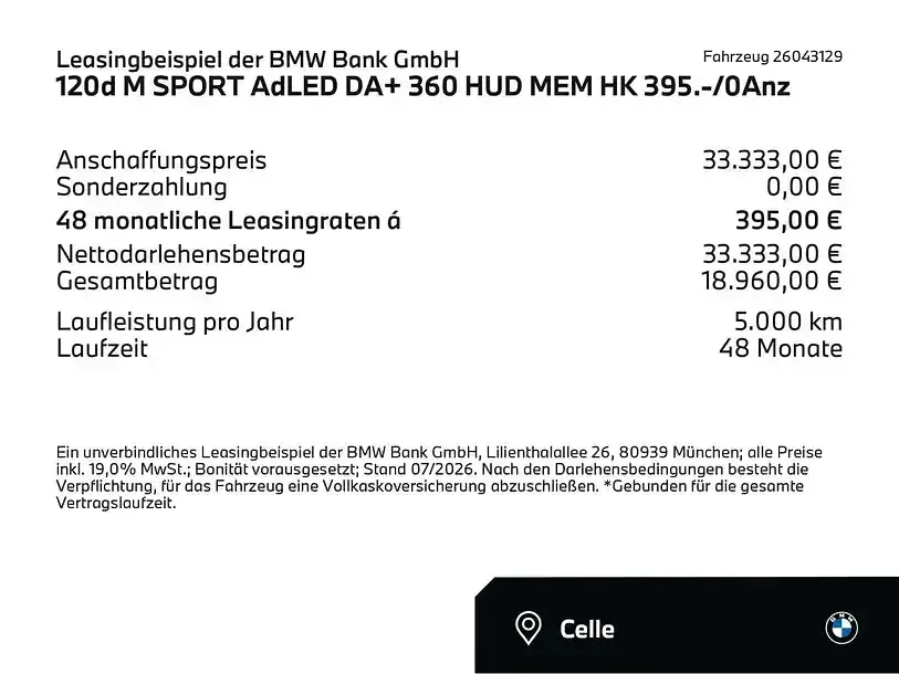 Gebraucht BMW 120 M Sport 395 PS (290 kW) 2025 Saphirschwarz (schwarz) Kleinwagen