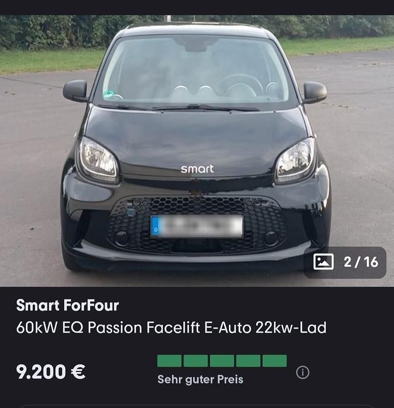 Schwarz Gebraucht 2020 Smart ForFour Electric Drive Kleinwagen | 8.950 € (Fairer Preis) - Bild 1/4