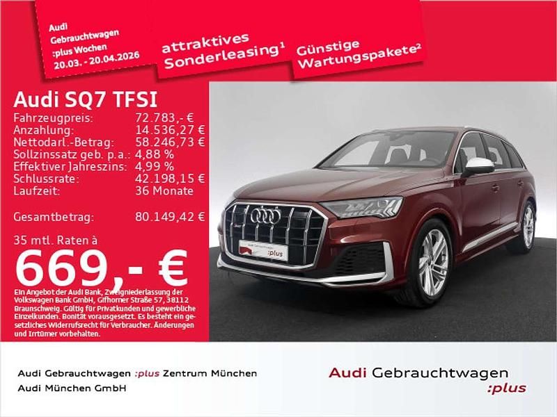 Gebraucht Audi SQ7 Ambiente 507 PS (372 kW) 2022 Matadorrot metallic SUV