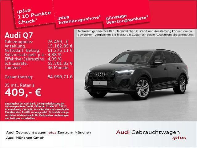 Mythosschwarz metallic Gebraucht 2024 Audi Q7 Sport SUV | 75.991 € (Fairer Preis) - Bild 1/2