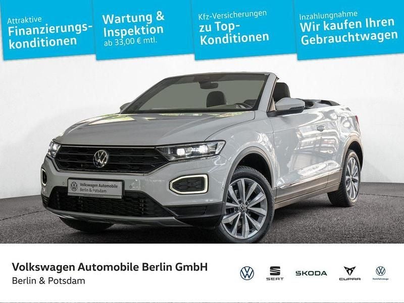 Pure white schwarz Gebraucht 2021 VW T-Roc Cabriolet Style Cabrio | 25.330 € (Guter Preis) - Bild 1/4