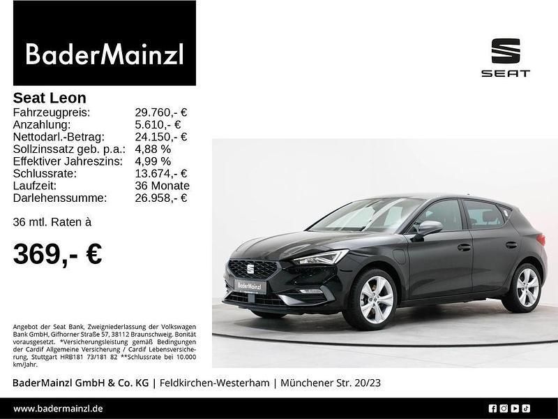Mitternachtsschwarz Gebraucht 2024 Seat Leon FR Limousine | 29.760 € (Fairer Preis) - Bild 1/3