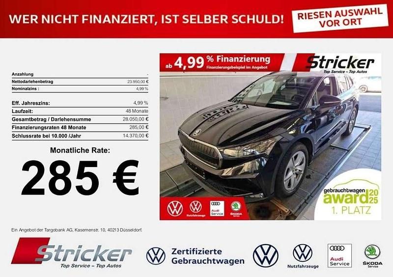 Schwarz Gebraucht 2022 Skoda Enyaq iV Loft SUV | 23.949 € (Guter Preis) - Bild 1/3