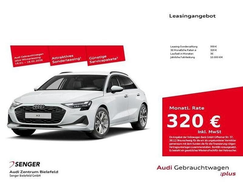 Gletscherweiß Gebraucht 2025 Audi A3 Advanced Plus Limousine | 33.390 € (Guter Preis) - Bild 1/2