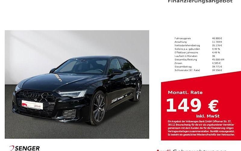 Schwarz Gebraucht 2024 Audi A6 S-Line Kombi | 46.880 € - Bild 1/4