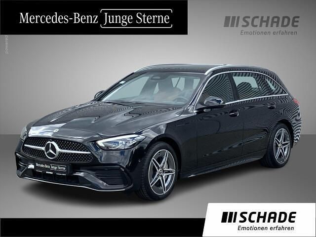 Schwarz Gebraucht 2024 Mercedes C300e AMG line Limousine | 44.850 € (Superpreis) - Bild 1/4