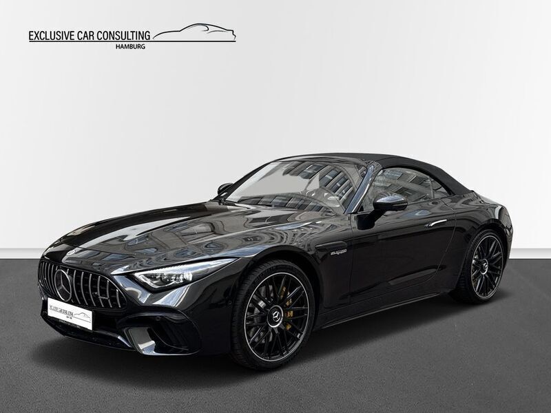 Obsidianschwarz metalliclack Gebraucht 2022 Mercedes SL63 AMG AMG Cabrio | 137.990 € (Fairer Preis) - Bild 1/4