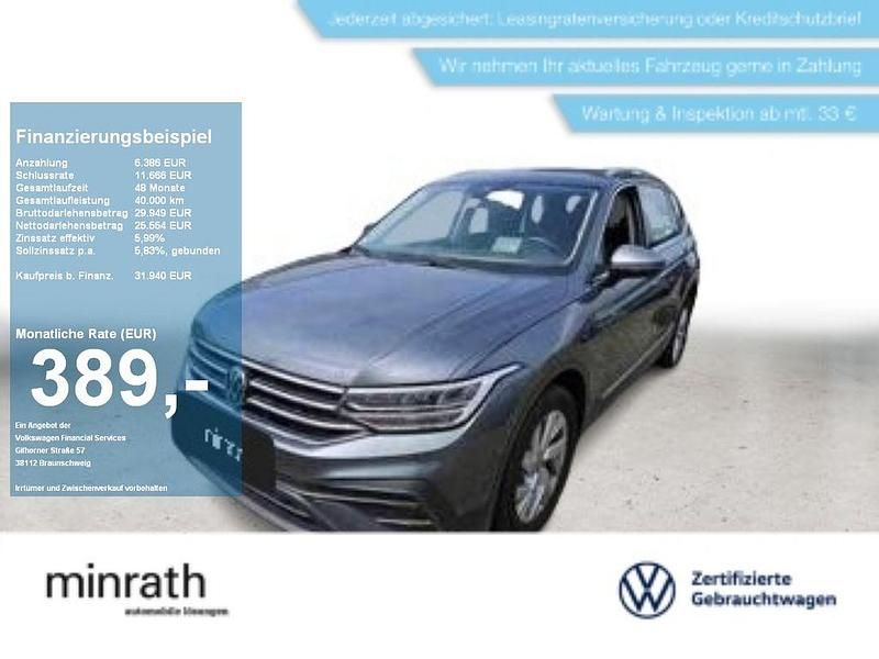 Grau Gebraucht 2022 VW Tiguan Allspace Life SUV | 31.790 € (Superpreis) - Bild 1/4