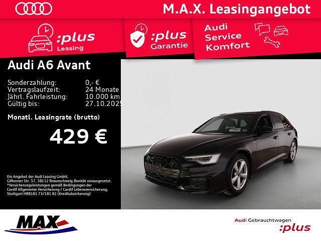 Mythosschwarz metallic Gebraucht 2025 Audi A6 S-Line Kombi | 54.479 € (Superpreis) - Bild 1/3