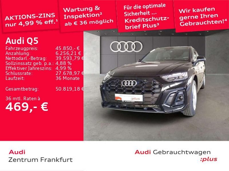 Mythosschwarz metallic Gebraucht 2023 Audi Q5 S-Line SUV | 45.850 € (Fairer Preis) - Bild 1/3