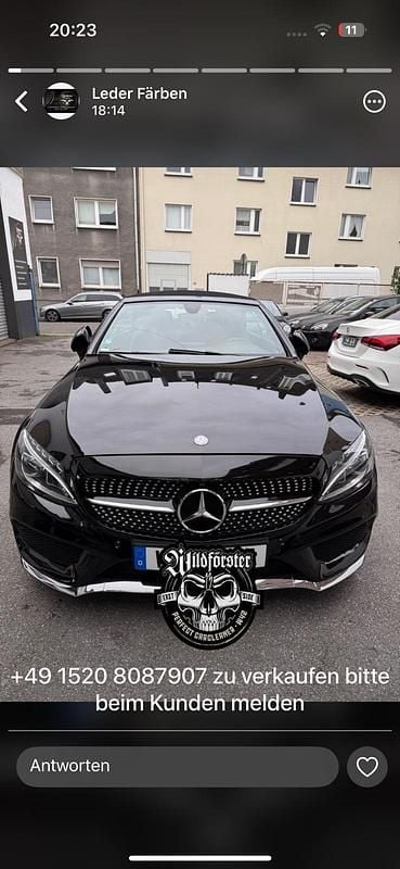 Schwarz Gebraucht 2017 Mercedes C220 Cabrio | 22.500 € (Superpreis) - Bild 1/4